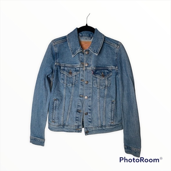 NWT LEVI'S Original Trucker Jean Jacket Size Small - Picture 9 of 11